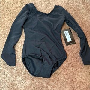 NWT Bloch Black Dance Long Sleeve Leotard